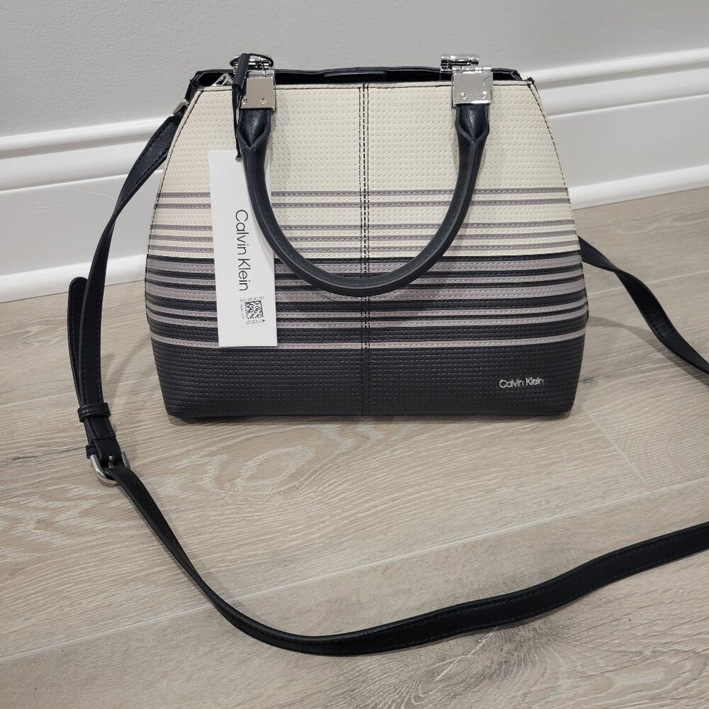Calvin Klein Structured Satchel with Crossbody Strap – NWT
